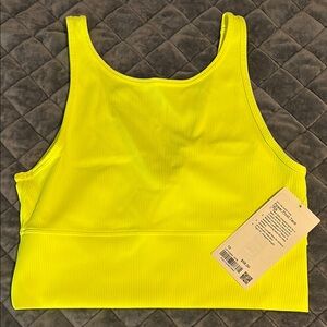 Lululemon Neon Yellow Power Pivot Tank *Rib Size 10 NWT